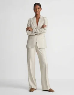 Bamboo Viscose Twill Single Button Blazer