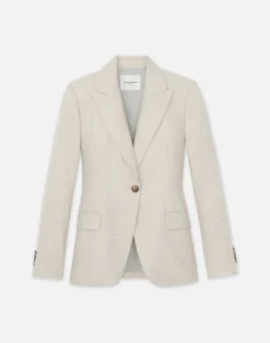 Bamboo Viscose Twill Single Button Blazer