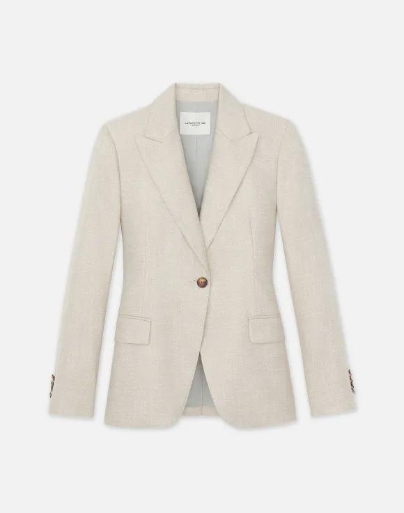 Bamboo Viscose Twill Single Button Blazer