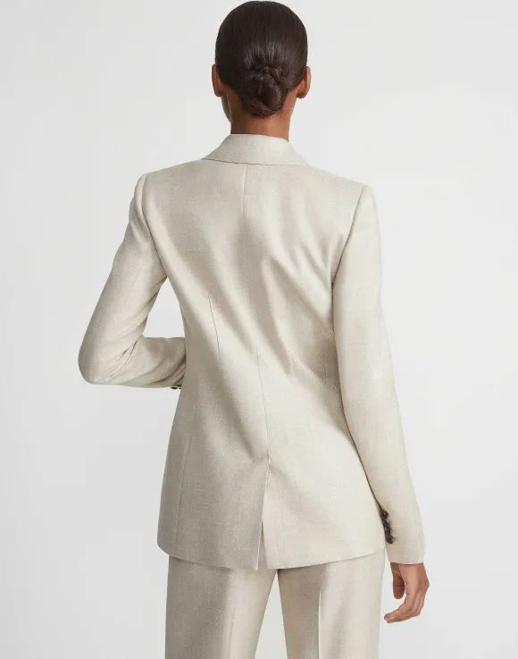 Bamboo Viscose Twill Single Button Blazer
