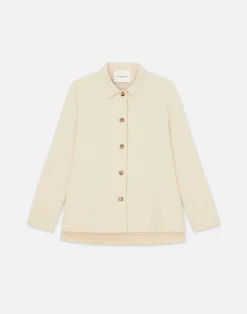 Bi-Stretch Pima Cotton Buttoned Shirt Jacket