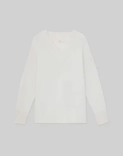 Cashmere Ribbed V-Neck Sweater