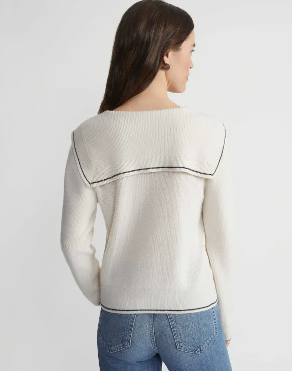Cashmere Tipped Sailor Cardigan