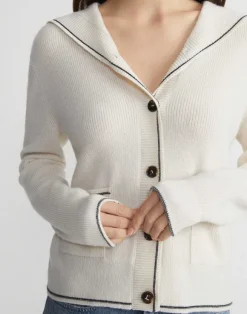 Cashmere Tipped Sailor Cardigan