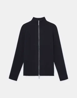 Cashmere Zip Front Cardigan