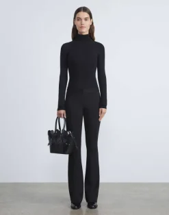 Compact Stretch Viscose Waldorf Flared Pant