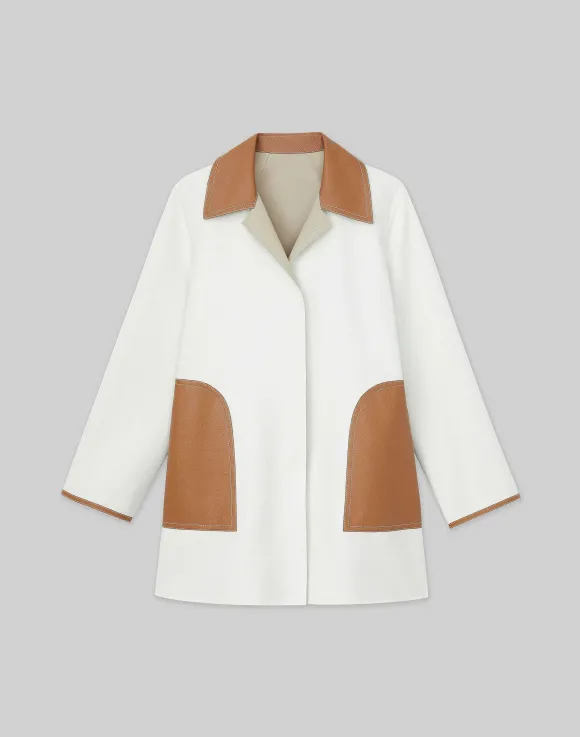 Cotton Double Face Reversible Car Coat