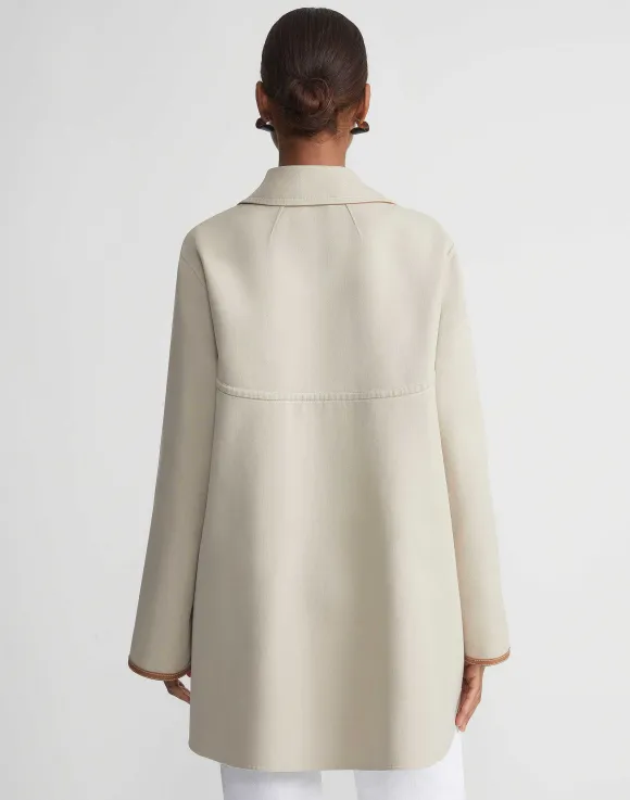 Cotton Double Face Reversible Car Coat