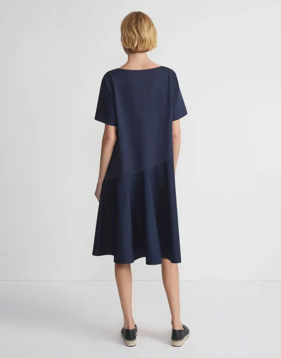 Cotton Jersey Flounced T-Shirt Dress