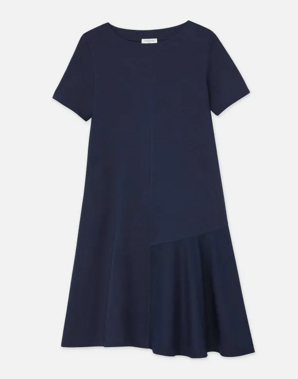 Cotton Jersey Flounced T-Shirt Dress