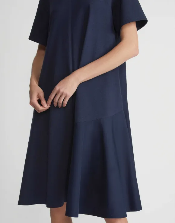 Cotton Jersey Flounced T-Shirt Dress