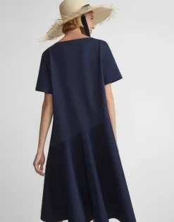 Cotton Jersey Flounced T-Shirt Dress