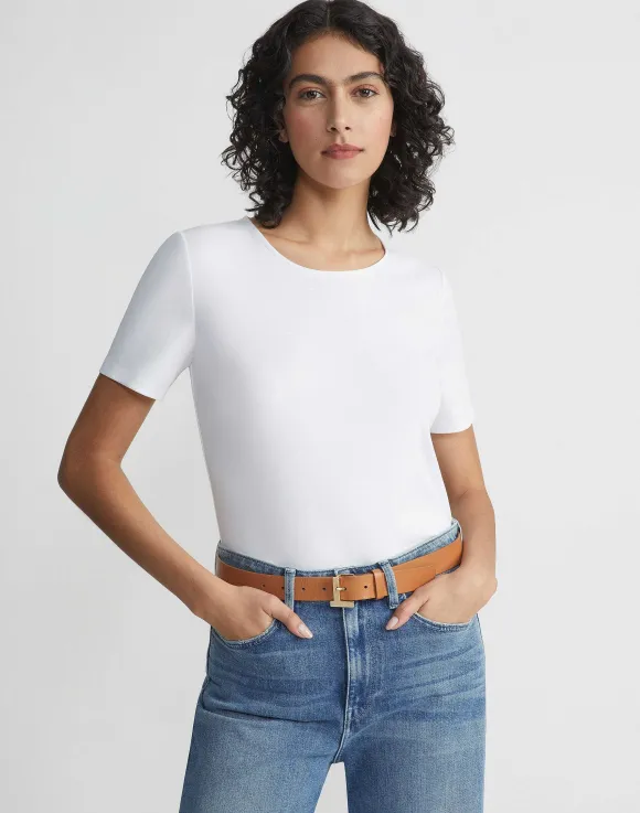 Cotton Rib Crewneck T-Shirt