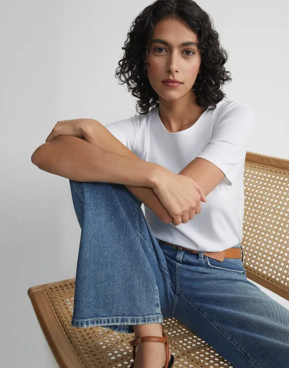 Cotton Rib Crewneck T-Shirt