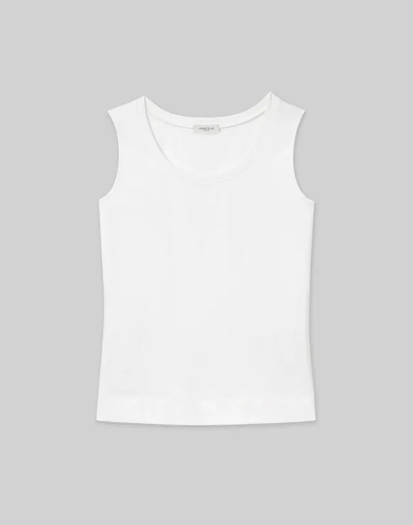 Cotton Rib Scoop Neck Tank