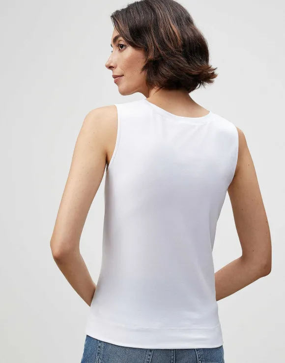 Cotton Rib Scoop Neck Tank