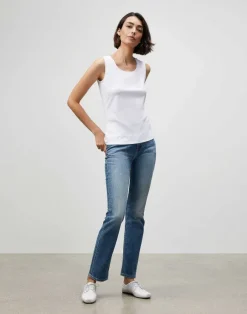 Cotton Rib Scoop Neck Tank