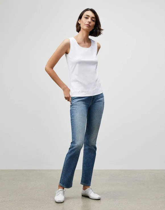 Cotton Rib Scoop Neck Tank
