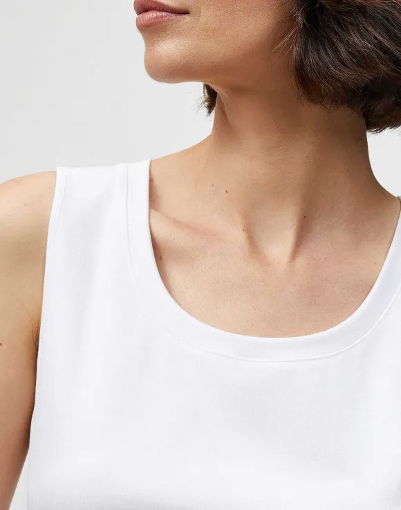 Cotton Rib Scoop Neck Tank