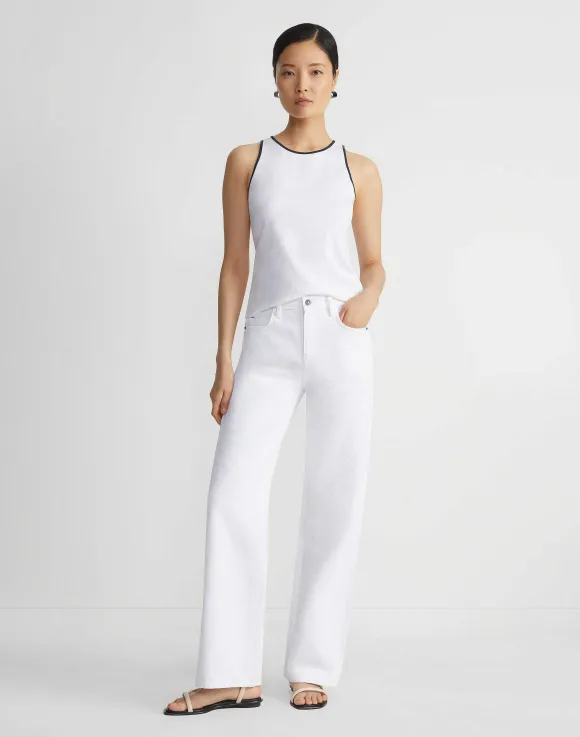 Cotton Rib Tipped Racerback Tank