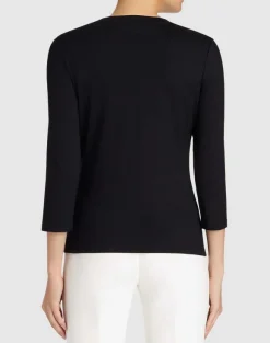 Cotton Rib V-Neck T-Shirt