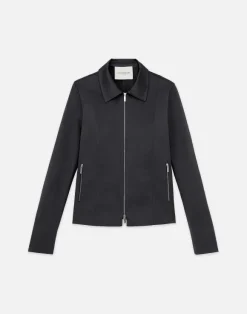 Cotton Sateen Zip Pocket Jacket