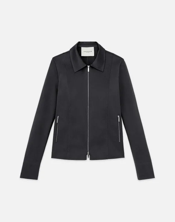 Cotton Sateen Zip Pocket Jacket