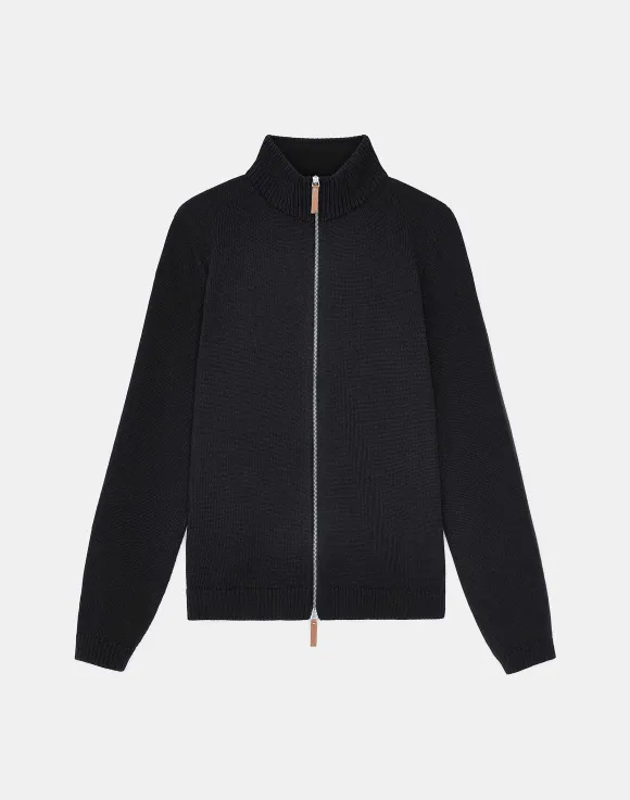 Cotton-Silk Tape Knit Bomber