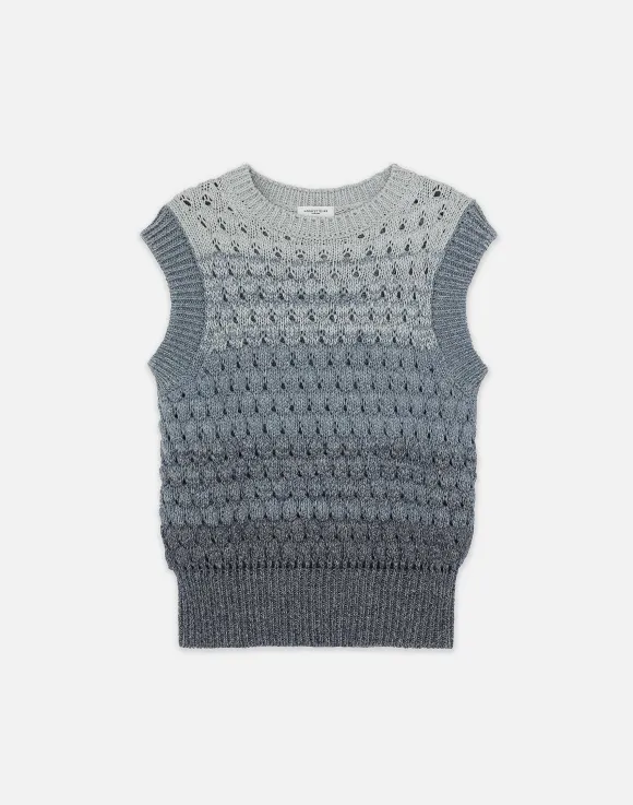 Denim Yarn Sweater Vest