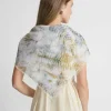 Eco Fern Print Cotton-Silk Scarf