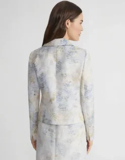 Eco Fern Print Linen-Poly Jacket