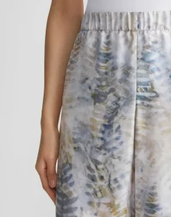 Eco Fern Print Silk Twill Riverside Pant