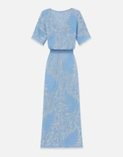 Eco Flora Jacquard Finespun Voile Convertible Sweater Dress