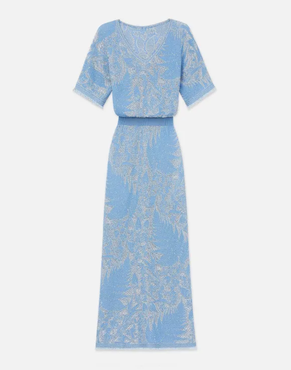 Eco Flora Jacquard Finespun Voile Convertible Sweater Dress