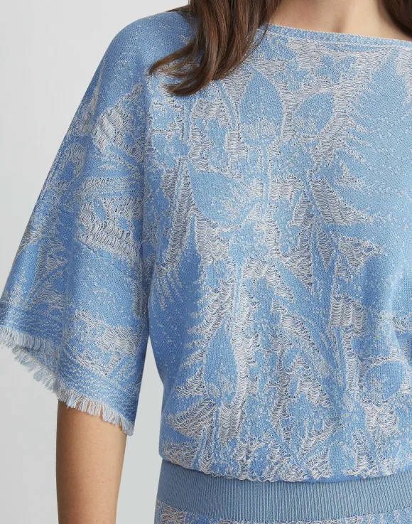 Eco Flora Jacquard Finespun Voile Convertible Sweater Dress