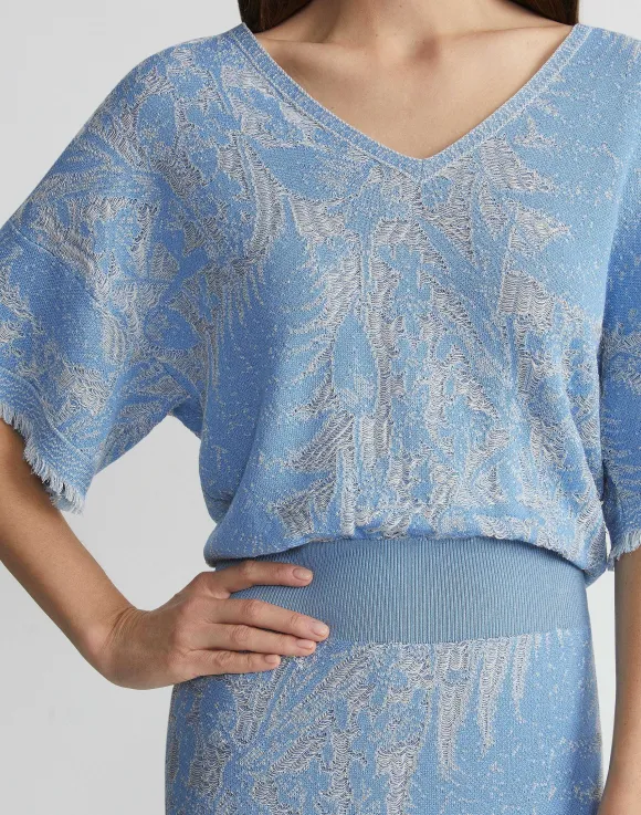 Eco Flora Jacquard Finespun Voile Convertible Sweater Dress
