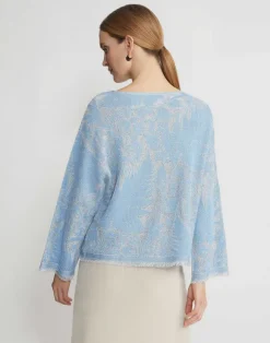 Eco Flora Jacquard Finespun Voile Bateau Sweater