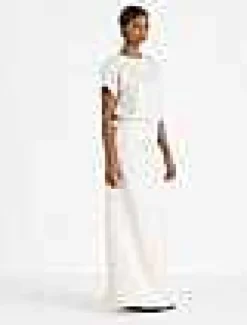 Eco Flora Jacquard Linen-Viscose T-Shirt Blouse