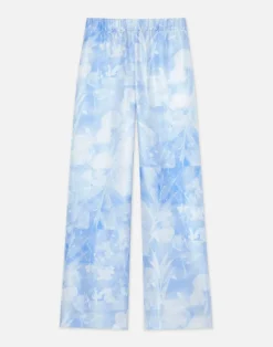 Eco Flora Print Silk Twill Riverside Pant