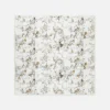 Eco Leaves Print Cotton-Silk Scarf