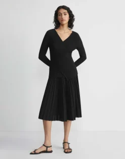 Finespun Voile Pleat Stitch Skirt