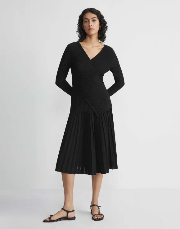 Finespun Voile Pleat Stitch Skirt