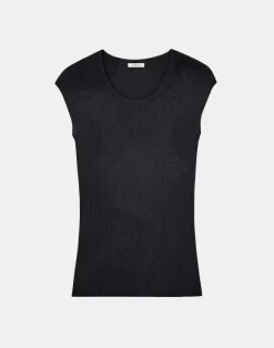 Finespun Voile Ribbed Cap Sleeve Top