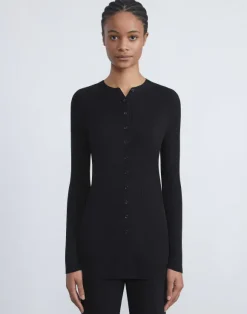 Finespun Voile Ribbed Long Cardigan