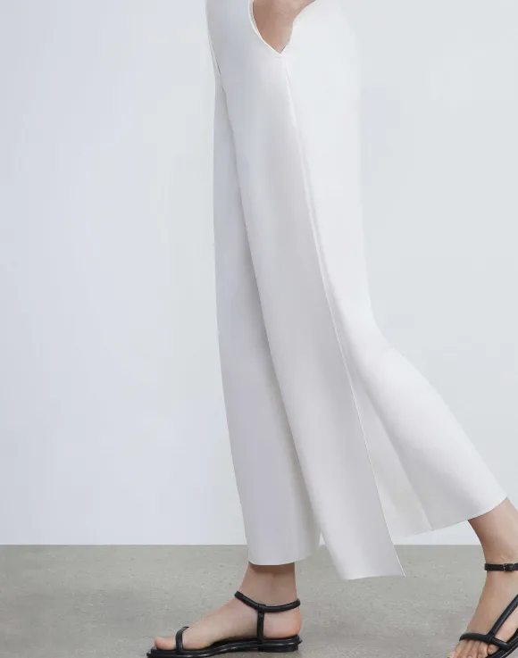 Finesse Crepe Franklin Wide Leg Ankle Pant