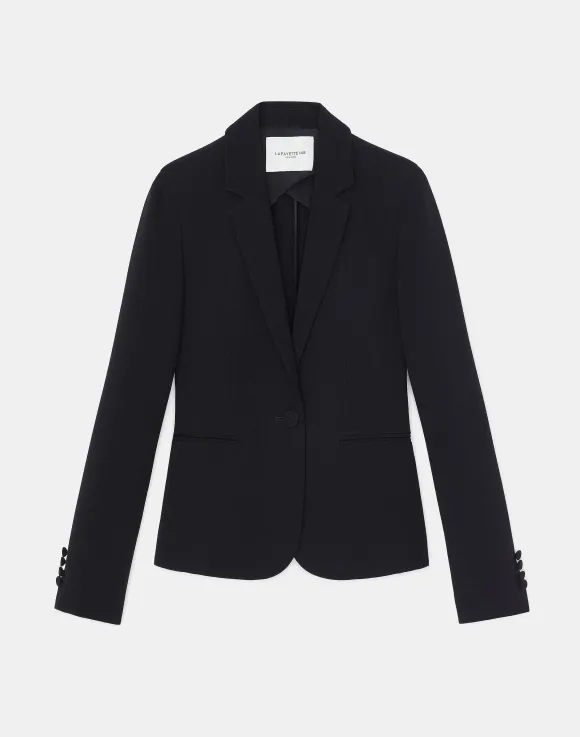 Finesse Crepe Single Button Blazer