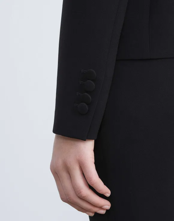 Finesse Crepe Single Button Blazer