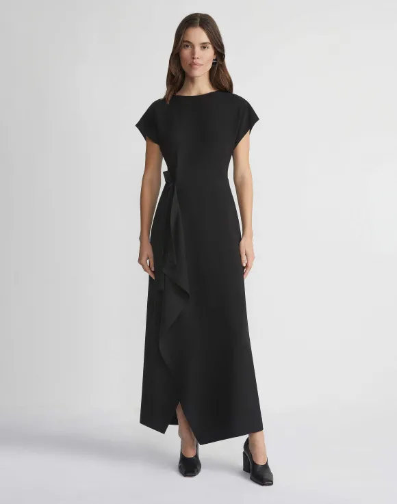 Finesse Crepe Tie Front Dress