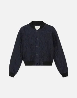 Flora Bloom Cloqu Jacquard Cotton-Silk Bomber Jacket