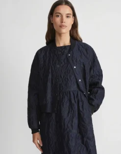 Flora Bloom Cloqu Jacquard Cotton-Silk Bomber Jacket